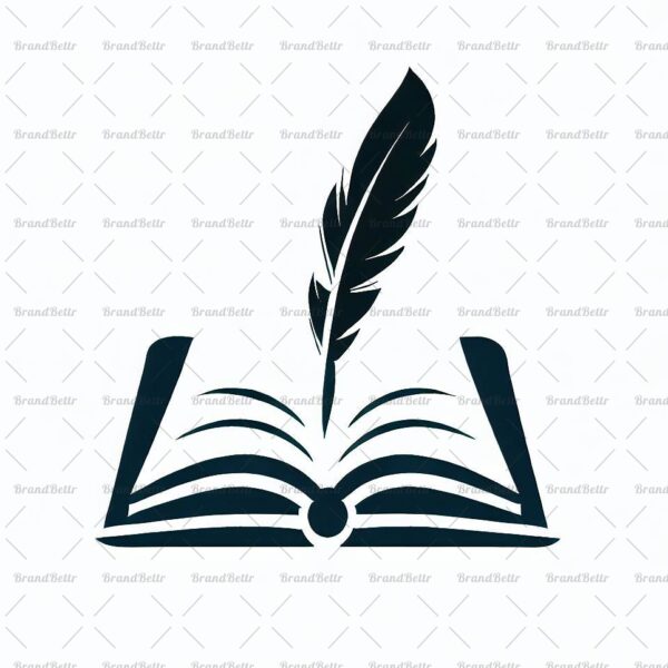 Offenes Buch und Feder